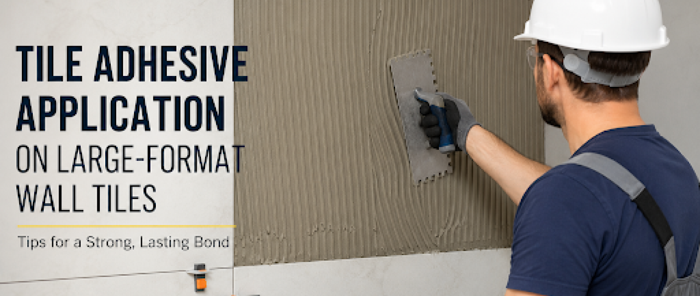 Polymer modified tile adhesive application for wall and floor tiles