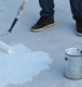 Waterproofing chemical application on concrete roof surface
